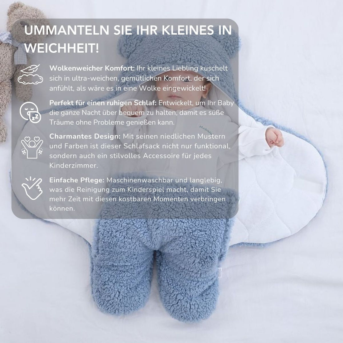 Serenosole™ LittleNest Babyschlafsack | Wolkenweicher Komfort für die süßesten Träume | Sanftester Baby-Schlafsack 2024