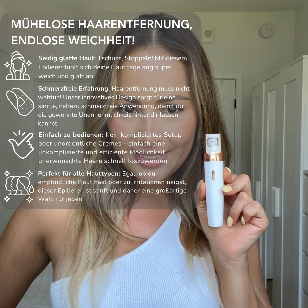 Serenosole™ BareBeauty-haarepilator | Laat uw huid zijdezacht aanvoelen | Pijnloos ontharen 2024