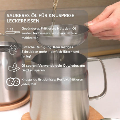 Serenosole™ SmartOil oliefilterfriteuse | Schoner frituren en eenvoudig schoonmaken | Slimste oliefilterfriteuse 2024