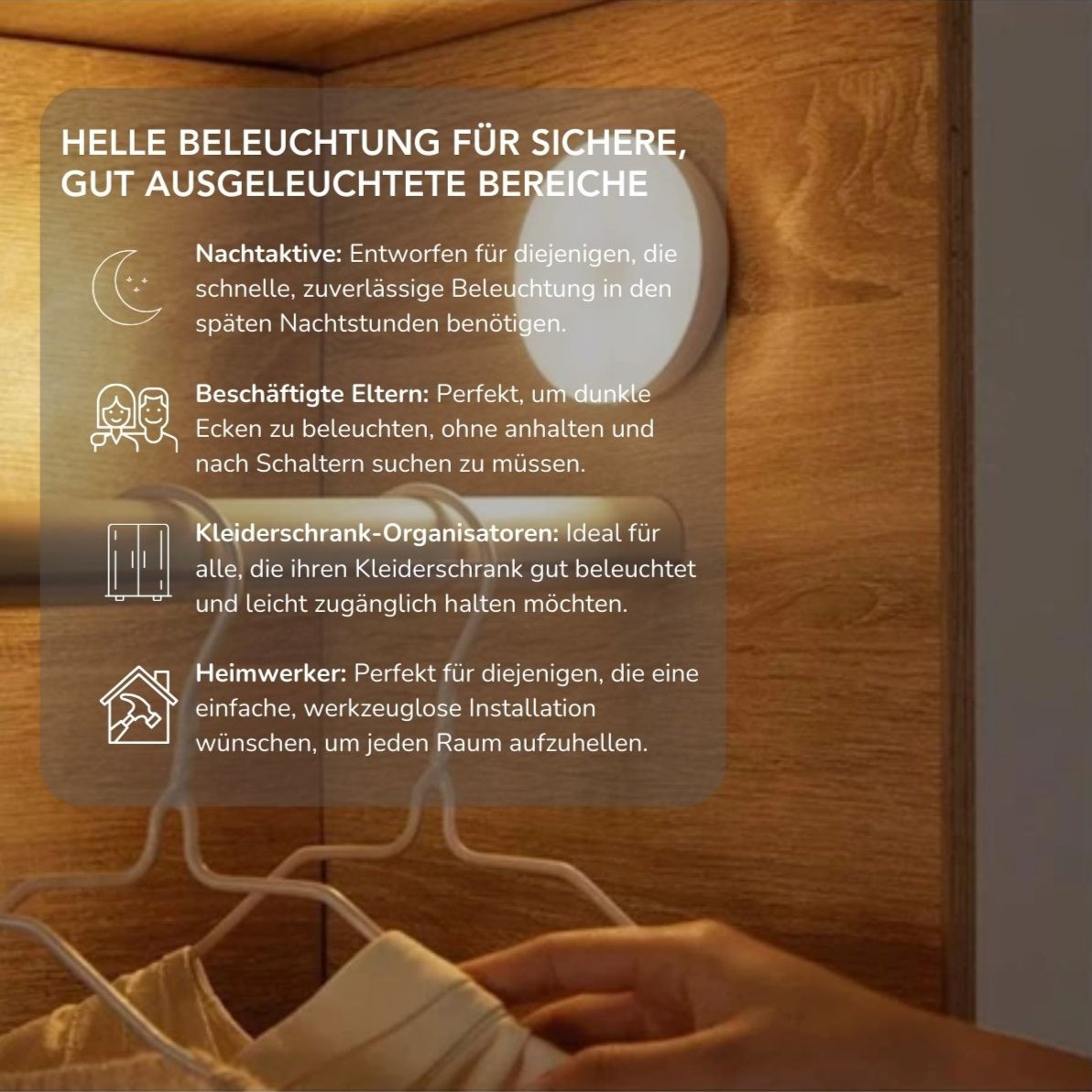 Serenosole™ WanderLight Bewegungslicht | Bequemlichkeit und energieeffizient (1+1 GRATIS)