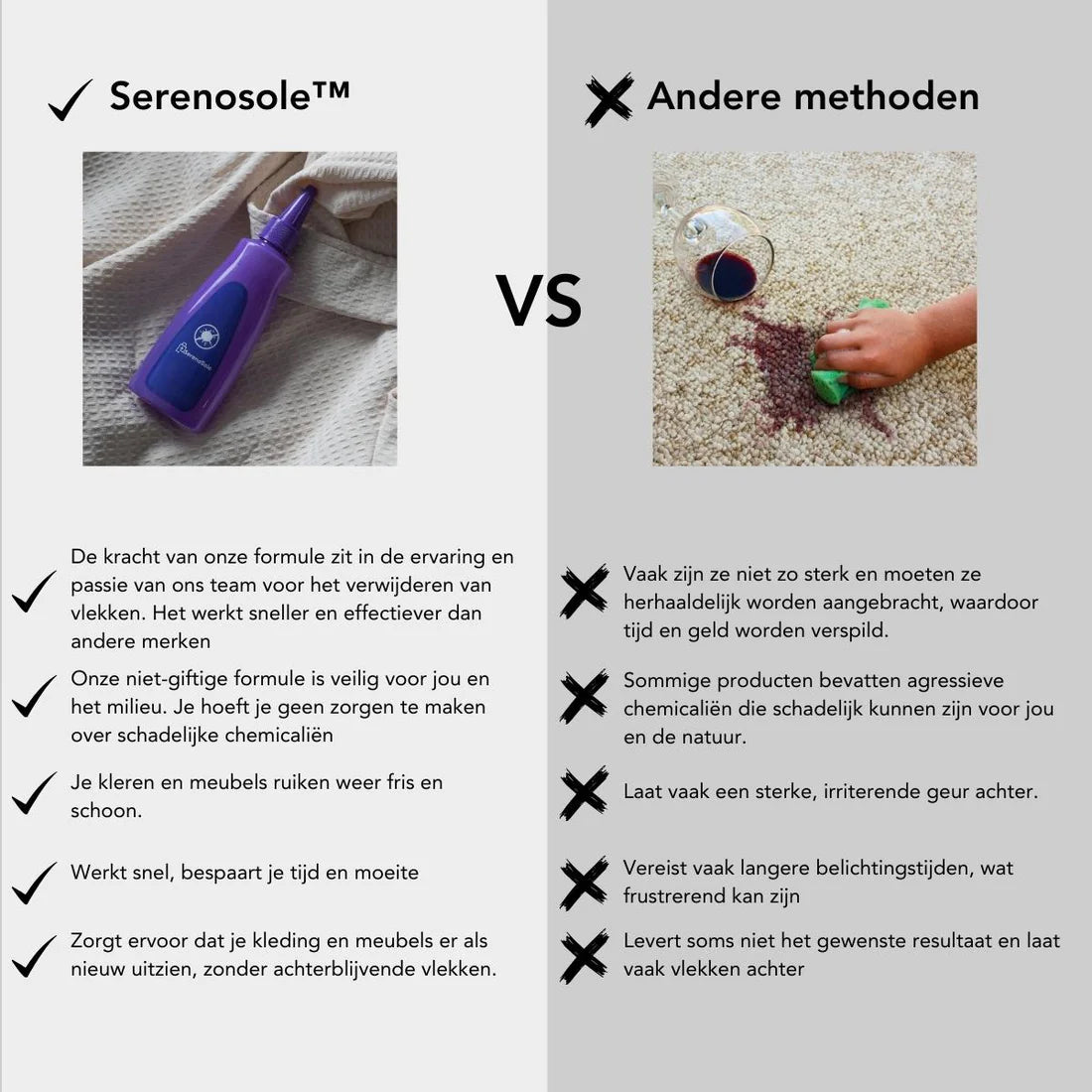 Serenosole™ Vlekverwijderaar | Snel en makkelijk vlekken verwijderen (1 1 GRATIS)