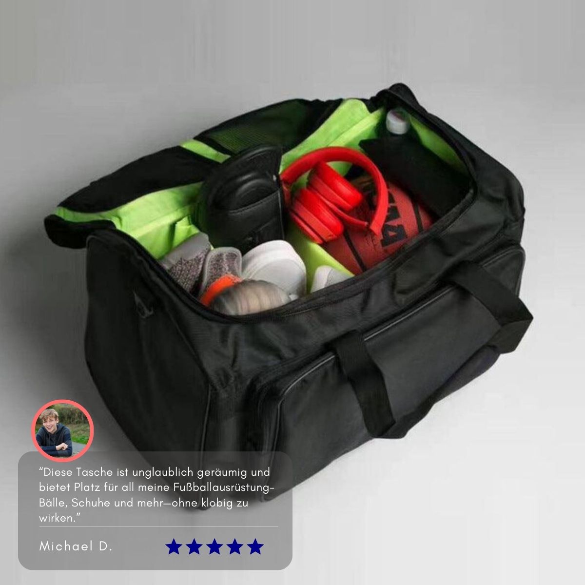 Serenosole™ AspirePack Tasche für Fußball | Trage dein Spiel mit Stil und Leichtigkeit | Hochwertige Materialien