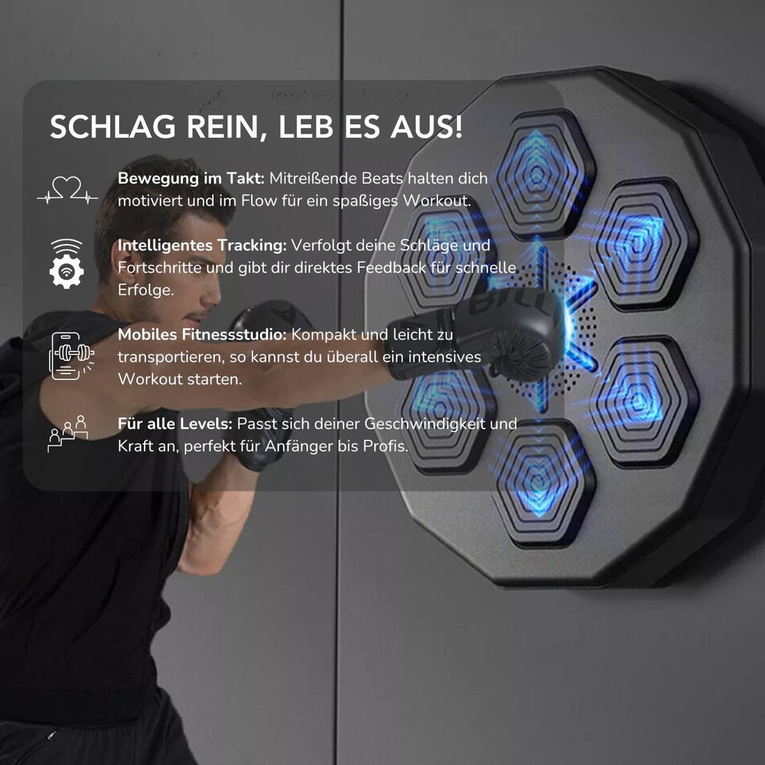 Serenosole™ SyncFit Boxtrainer | Workout mit Beats, die dich in Bewegung halten (+ GRATIS Boxhandschuhe)