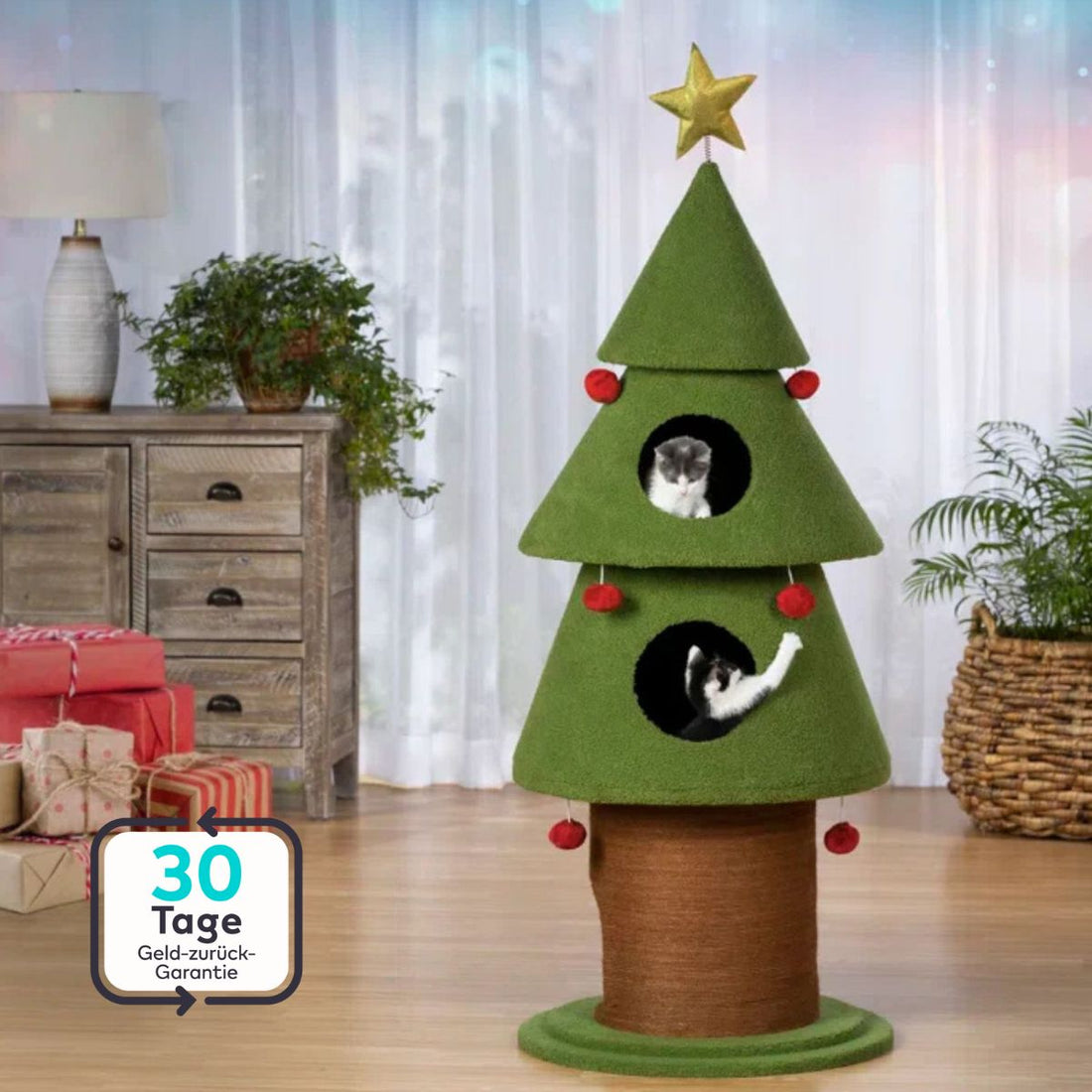 Serenosole™ PurrfectTree Katzen-Weihnachtsbaum | Der neue Lieblings-Weihnachtsbaum deiner Katze | Purrfekte Weihnachtsbaum 2024