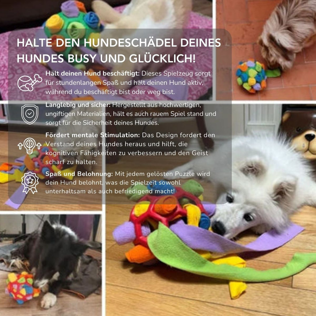 Serenosole™ PupPuzzle Interaktives Hundespielzeug | Fördert Mentale Stimulation &amp; Spaß für Deinen Hund | Ultimatives Puzzle-Spiel für Hunde 2024