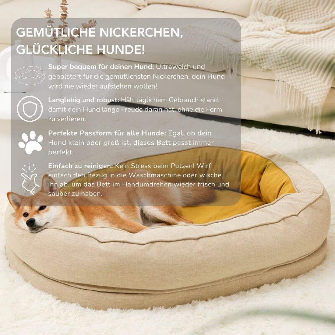 Serenosole™ DreamPaws Hundebett | Schafft den ultimativen Entspannungsplatz für deinen Hund | Das perfekte Hundehimmel 2024