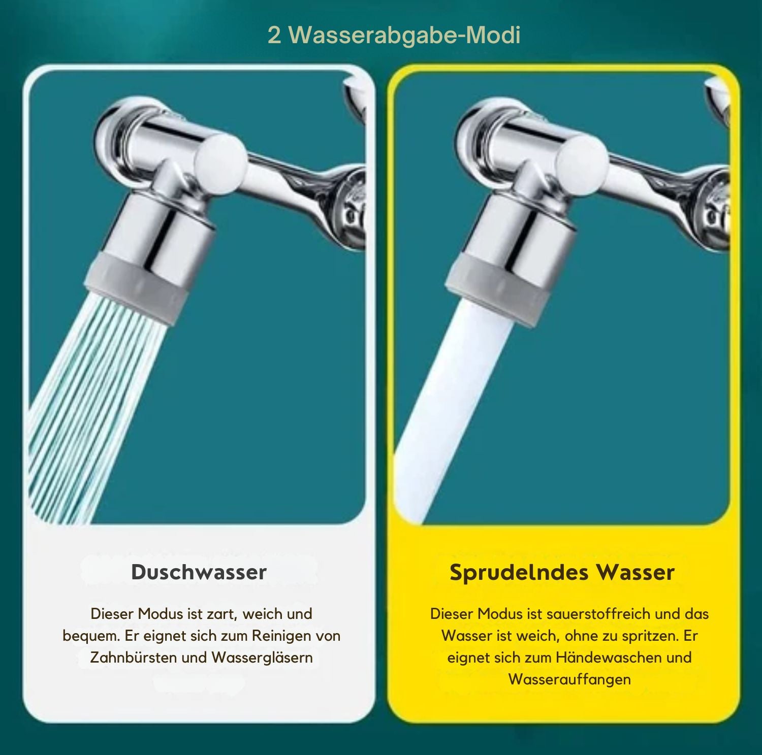 Serenosole™ FlowMaster kraanopzetstuk | Transformeer elke kraan in een krachtige sproeier | Ultieme kraanupgrade 2024 (1+1 GRATIS)