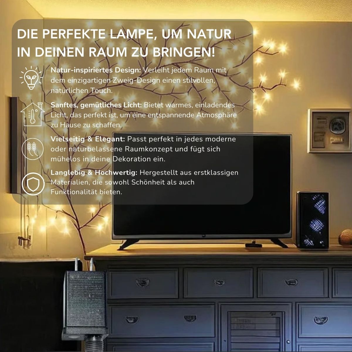 Serenosole™ BranchLite Moderne Lampe | Zweig-inspiriertes Design, das dein Zimmer mit Stil erleuchtet (1+1 GRATIS)