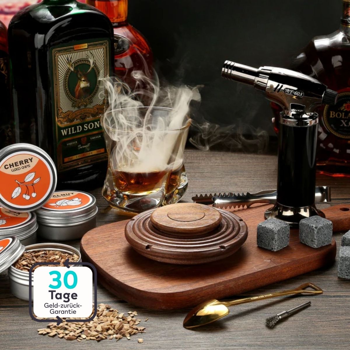 Serenosole™ SmokeCraft Premium Whiskey Raucher | Verwandle jeden Whiskey in ein rauchiges Meisterwerk