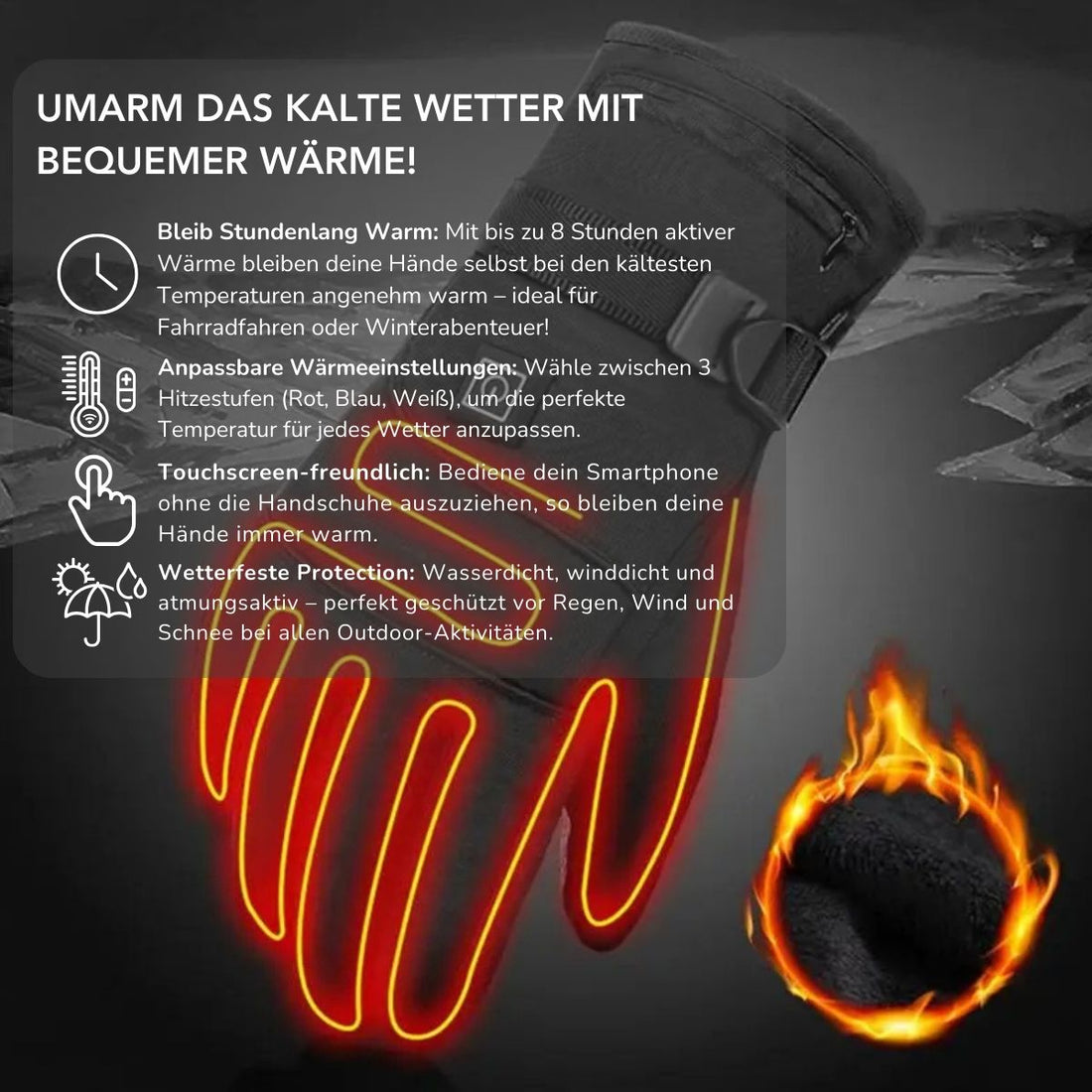 Serenosole™ ThermaGlove Selbstheizende Handschuhe | Hält deine Hände den ganzen Tag warm und gemütlich | Die Wärmsten Handschuhe 2024