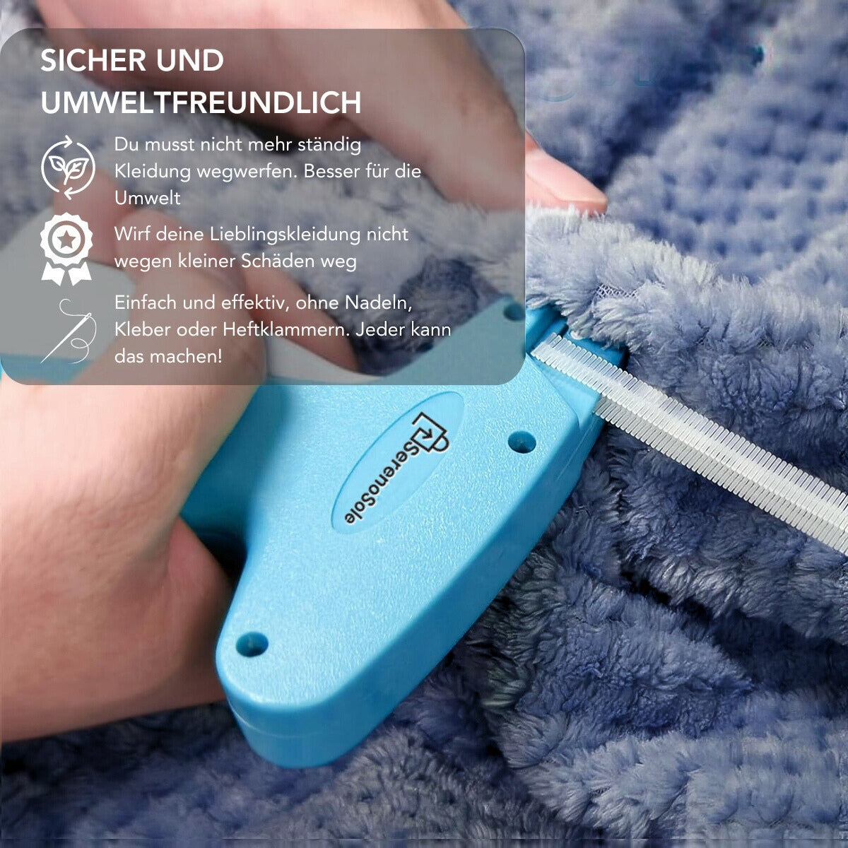 Serenosole Gemakkelijk Stitch™| Snelle kledingfixer | Met gratis complete set (1000 sluitingen 6 naalden)