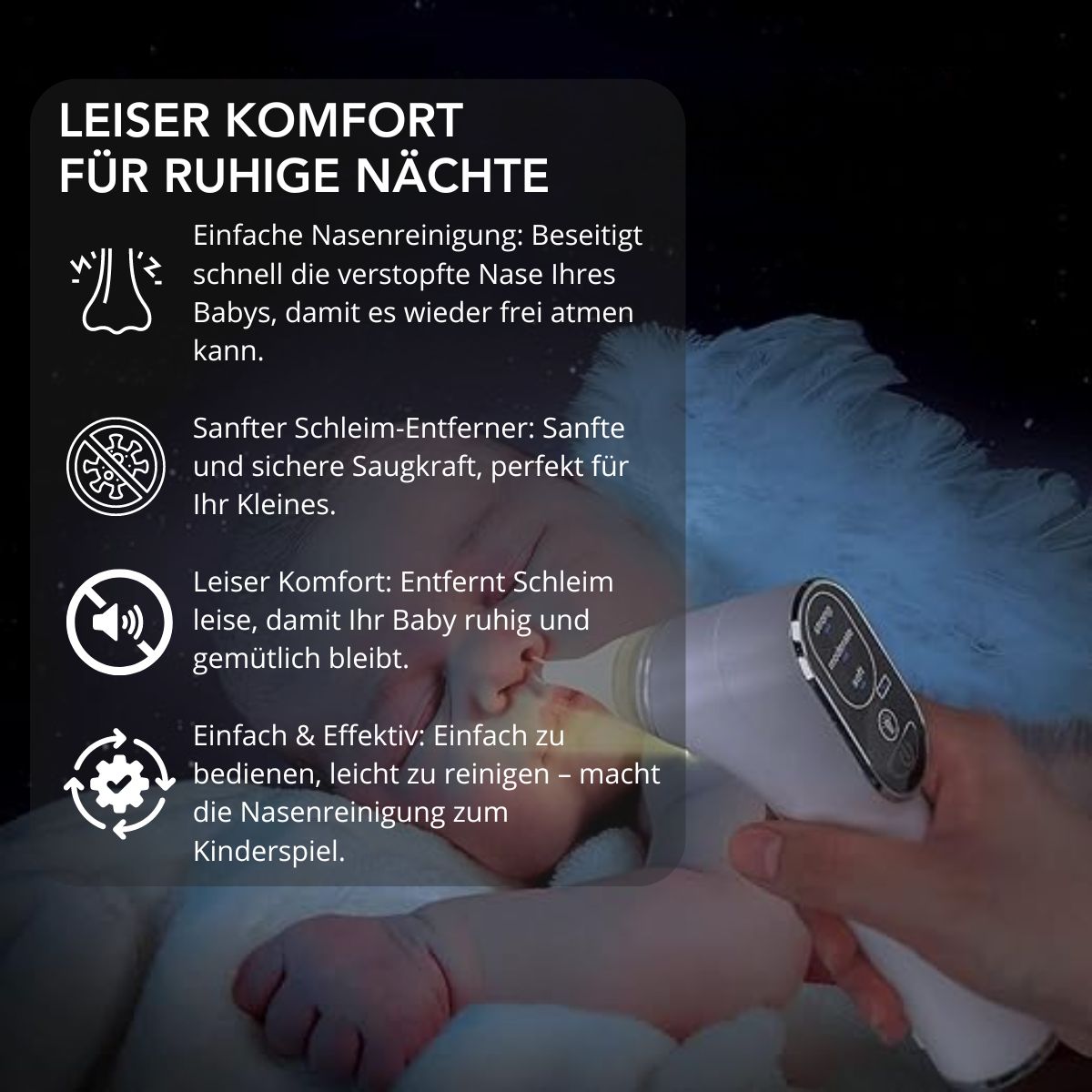 Serenosole™ BreatheEase Neusreiniger | Reinigt de neusholtes voor gemakkelijke ademhaling | Beste oplossing voor verstopte neusbaby 2024